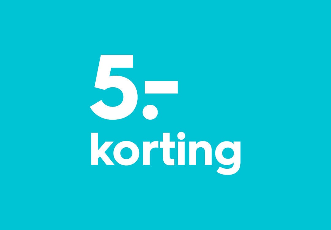 5.- korting bij 25.- besteding