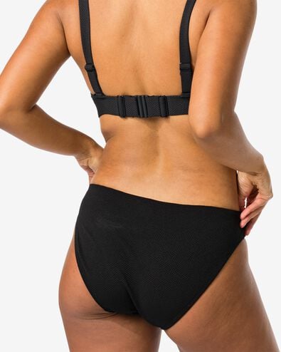 Damen-Bikinislip, mittelhohe Taille schwarz XL - 22310575 - HEMA