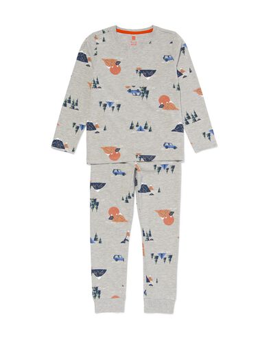 pyjama enfant aventure gris chiné 134/140 - 23020685 - HEMA