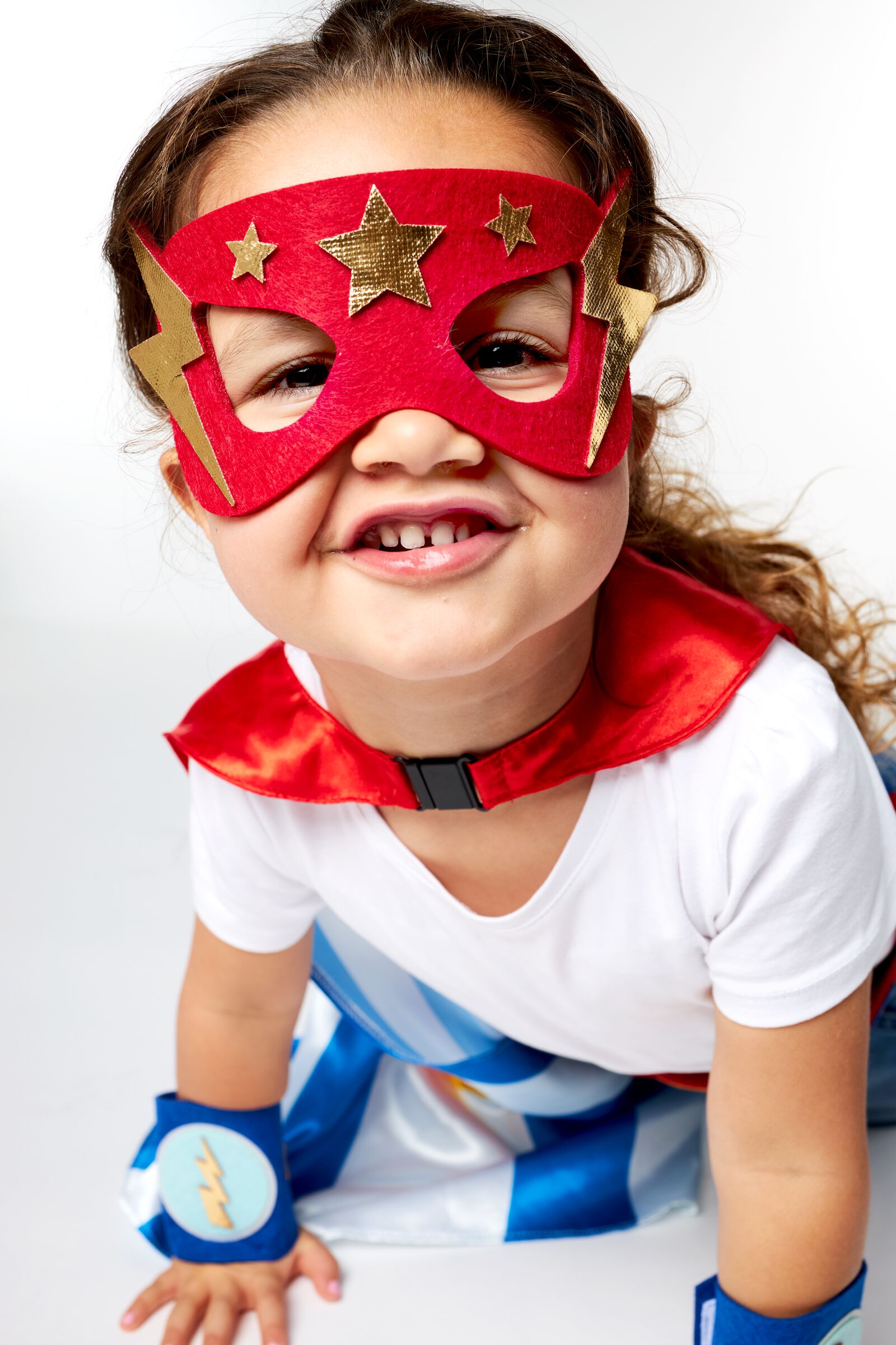 Déguisement super héros rouge et bleu enfant : Deguise-toi, achat de Déguisements  enfants