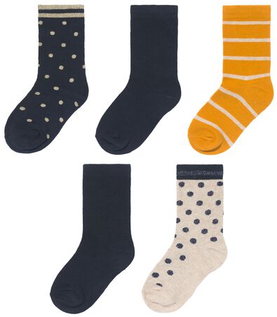 Kinder-Socken mit Baumwolle, 5 Paar blau 27/30 - 4380047 - HEMA