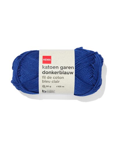 Baumwollgarn, dunkelblau, 50 g, 105 m - 60760039 - HEMA