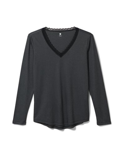 Damen-Nachthemd, mit Viskose schwarz schwarz - 23460265BLACK - HEMA
