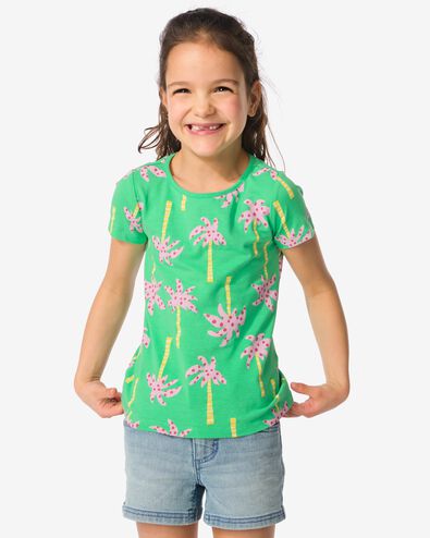 Kinder-T-Shirt grün 158/164 - 30864036 - HEMA
