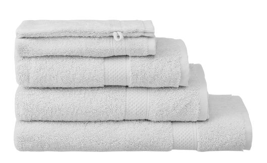 vredig eerste begroting handdoeken - zware kwaliteit lichtgrijs - HEMA