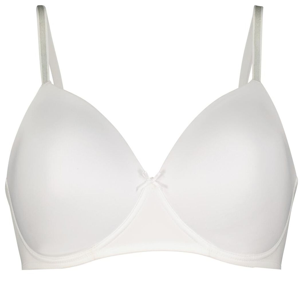 pre-shaped bra with no underwires recycled/micro white - HEMA