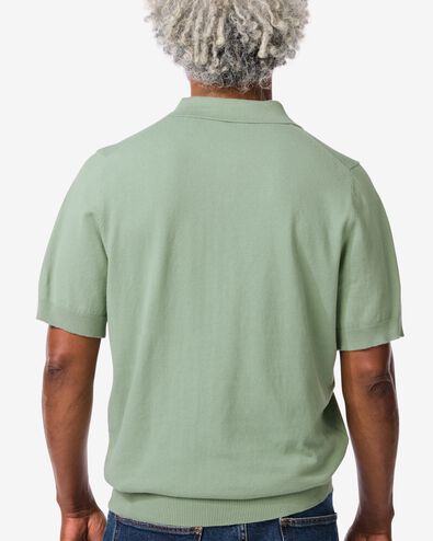 Herren-Poloshirt, gestrickt grün XL - 2116617 - HEMA