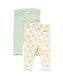 2 leggings bébé côtelés citron blanc cassé 62 - 33048951 - HEMA