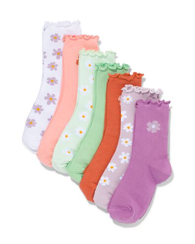 7er-Pack Socken, Blumen, Wochentage, Größe 36-41 - 61150423 - HEMA