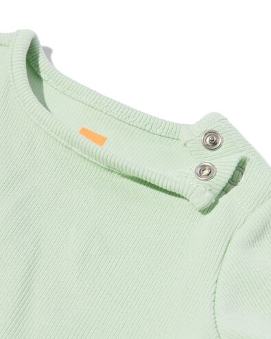 2er-Pack Baby-T-Shirts, gerippt, Zitronen mintgrün 62 - 33046951 - HEMA