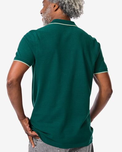 Herren-Poloshirt, Piqué dunkelgrün XL - 2118143 - HEMA