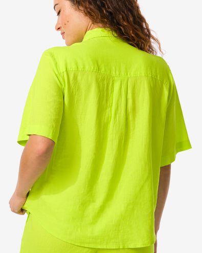 Damen-Bluse Lizzy, mit Leinenanteil grün S - 36209271 - HEMA