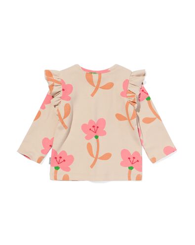 Neugeborenen-Shirt, Ripp, Blumen sandfarben sandfarben - 33410920SAND - HEMA