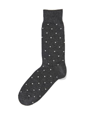 Herren-Socken, mit Baumwollanteil, Punkte graumeliert 43/46 - 4152652 - HEMA