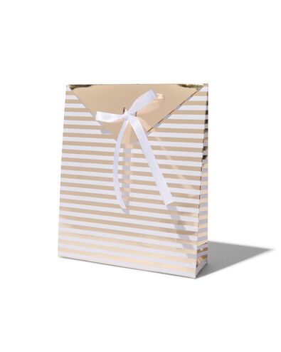 2er-Pack Umschlag-Geschenktaschen, Pappe, 20.5 x 18 x 5 cm, Streifen - 14700594 - HEMA