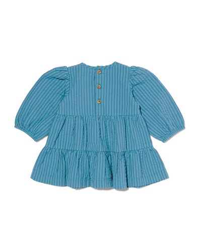 baby jurk seersucker strepen blauw blauw - 33092830BLUE - HEMA