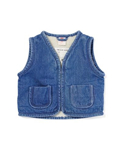 Baby-Weste, Jeans/Teddyplüsch jeansfarben 74 - 33194243 - HEMA