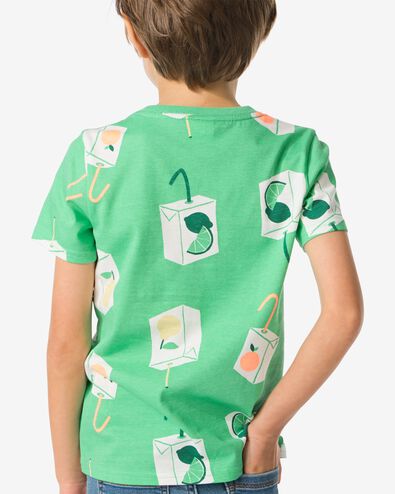 t-shirt enfant boissons vert 122/128 - 30783964 - HEMA