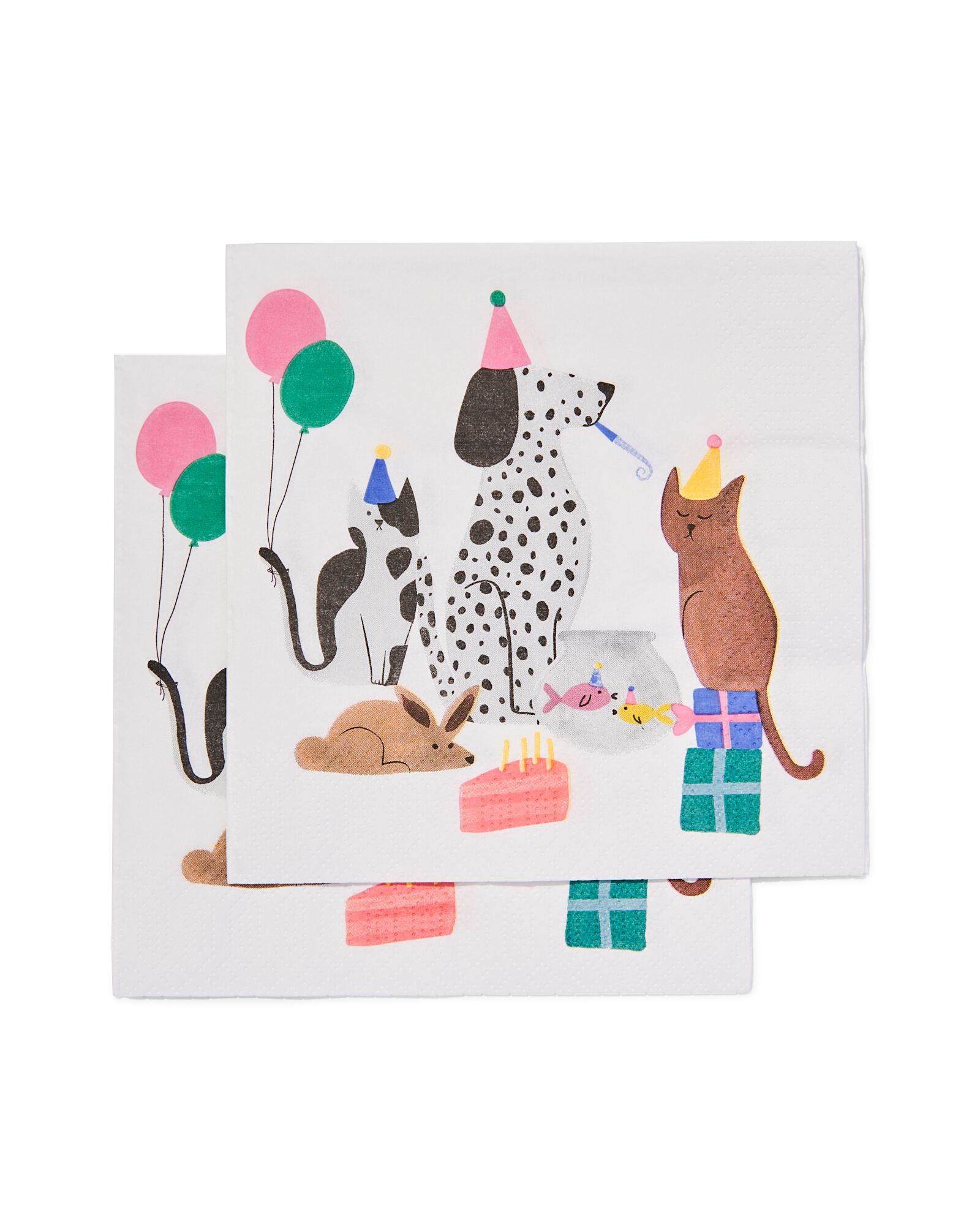 1 serviette en papier anniversaire enfant - happy birthday avec animaux -  33 x 33 cm - Un grand marché
