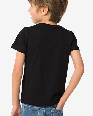2er-Pack Basic-Kinder-Shirts, Baumwolle/Elasthan schwarz 170/176 - 30729425 - HEMA