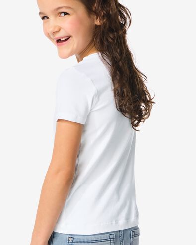 2er-Pack Kinder-Shirts, Biobaumwolle weiß 110/116 - 30835762 - HEMA