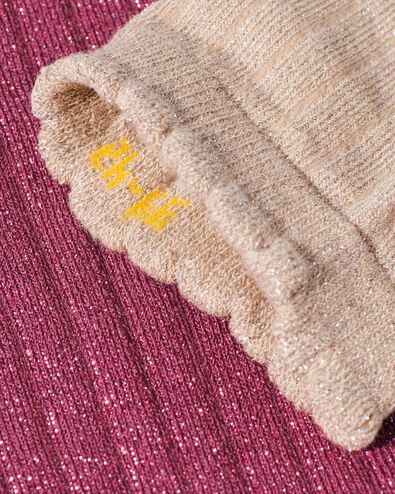 2 paires de chaussettes de ski avec laine pour enfant rose - HEMA