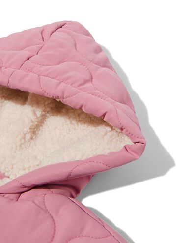 manteau matelassé bébé avec capuche rose 80 - 33085134 - HEMA