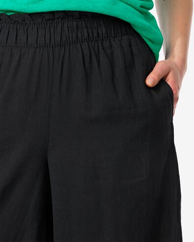 pantalon femme Raiza avec lin noir M - 36226782 - HEMA