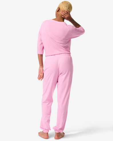 pantalon de pyjama femme avec coton  rose fluorescent - 23470360FLUORPINK - HEMA