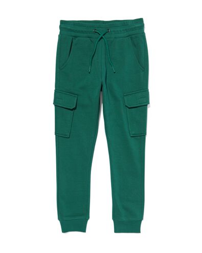pantalon sweat cargo enfant vert 122/128 - 30777256 - HEMA