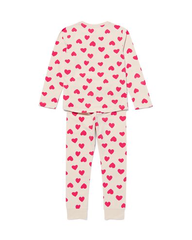 Kinder-Pyjama, Baumwolle/Elasthan, Herzen beige 98/104 - 23001582 - HEMA