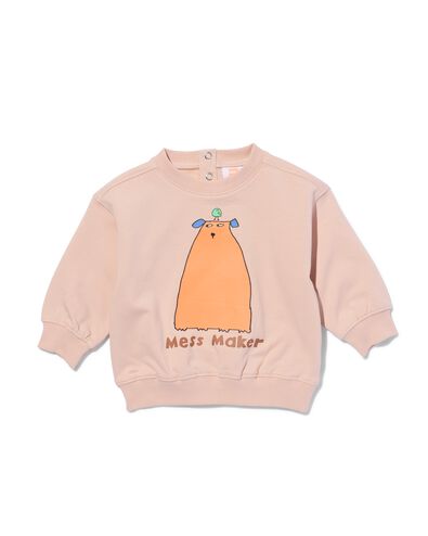 baby sweater mess maker rose rose - 33113070PINK - HEMA