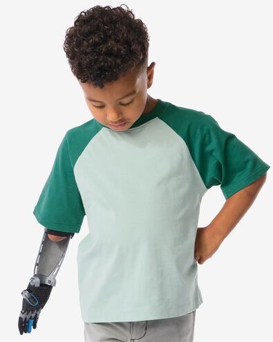Kindershirt mit Colourblocking-Design hellblau 110/116 - 30792113 - HEMA