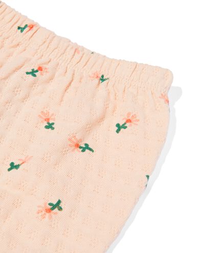 Newborn-Set, Shirt und Hose, Ajour-/Blumenmuster pfirsich 50 - 33481811 - HEMA