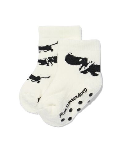 baby sokken katoen met badstof - 2 paar beige 12-18 m - 4740009 - HEMA