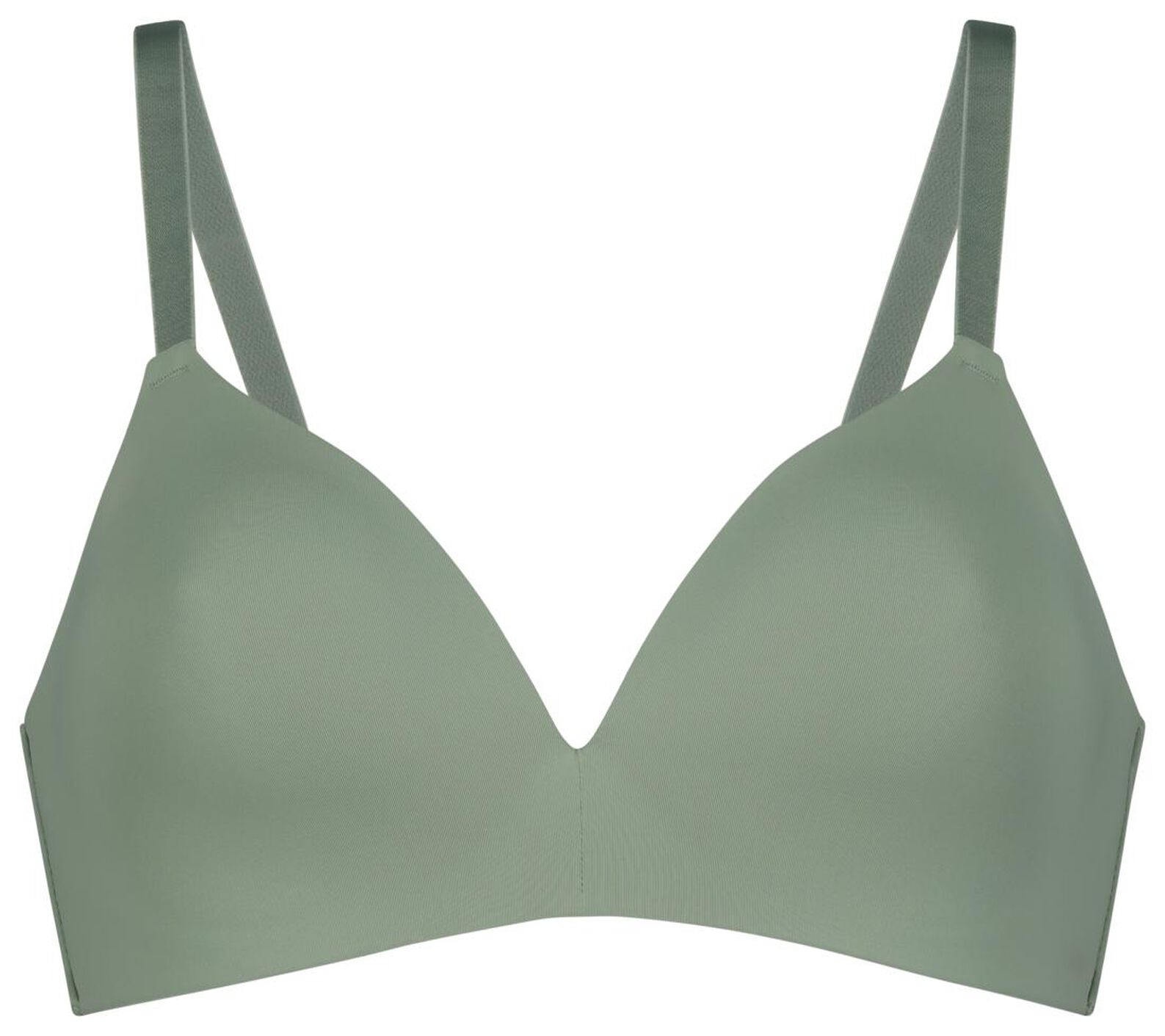 T-shirt bra no underwires recycled/micro green - HEMA