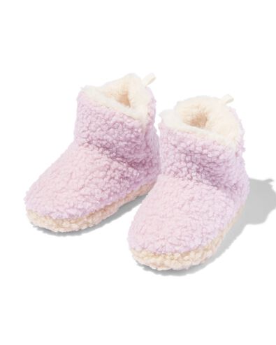 kinderpantoffels teddy paars 22/23 - 18490281 - HEMA