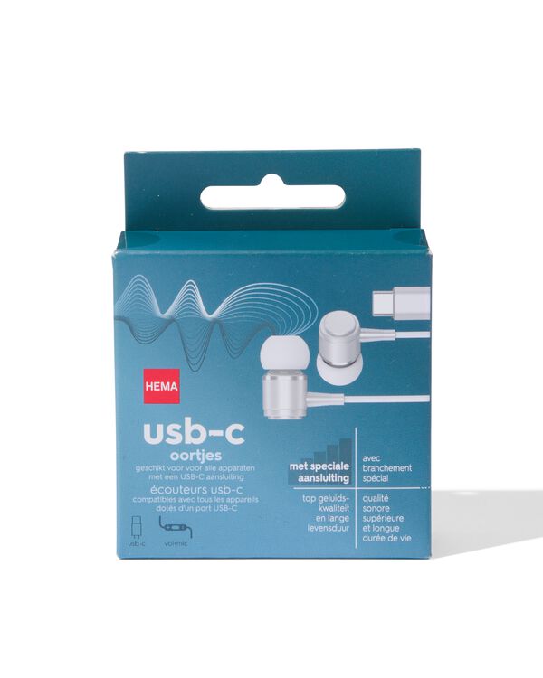 oortjes in-ear USB-C wit - 39600047 - HEMA