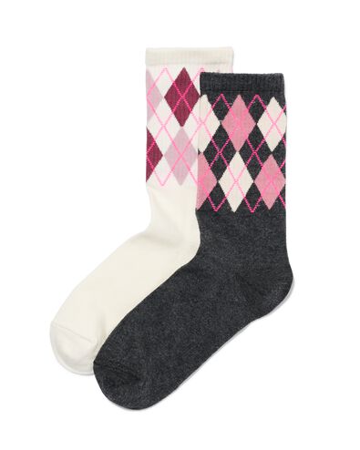2 paires de chaussettes femme avec coton - 4270451 - HEMA
