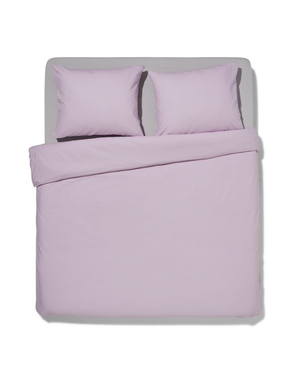 housse de couette en coton doux 200x200/220 lilas - 5790113 - HEMA