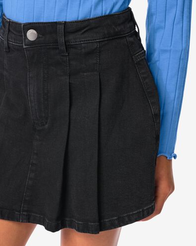 jupe-culotte enfant avec plis noir noir - 30872518BLACK - HEMA