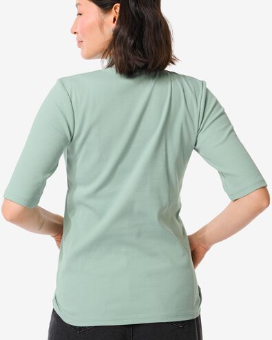 Damen-Shirt Clara, Feinripp grau L - 36254653 - HEMA
