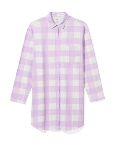 Damen-Nachthemd, Baumwolle lila M - 23490104 - HEMA