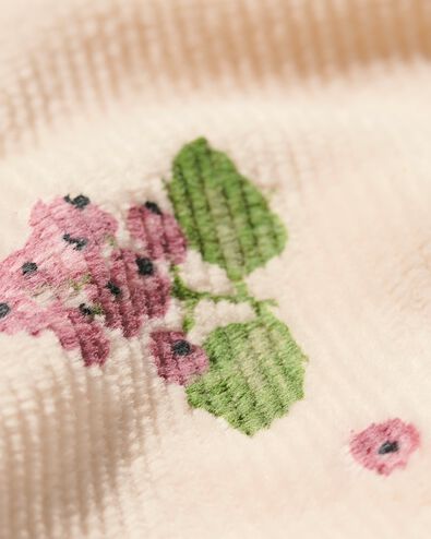 baby sweater ribvelours met ruffles ecru 92 - 33008356 - HEMA