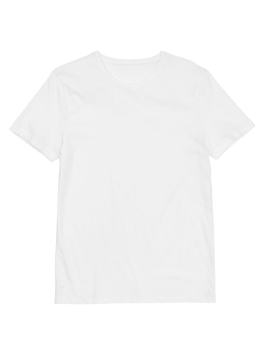 2 men's T-shirts extra long white - HEMA