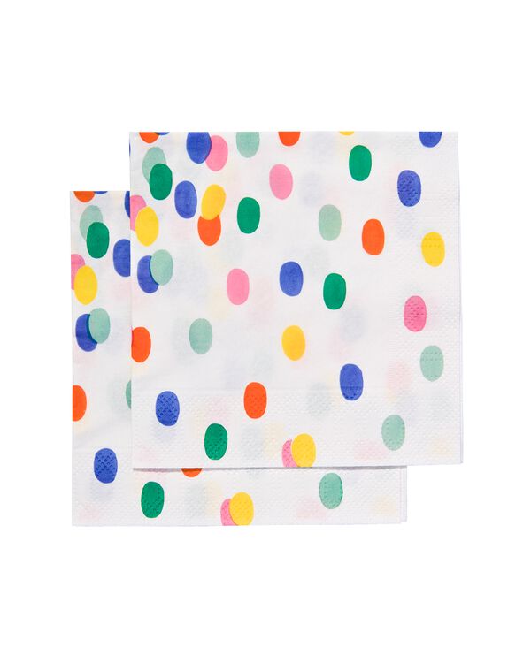 servetten - 24 x 24 - papier - confetti - 20 stuks - 14200286 - HEMA