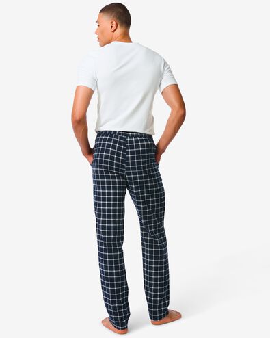 pantalon de pyjama homme à carreaux flanelle bleu foncé XL - 23682743 - HEMA