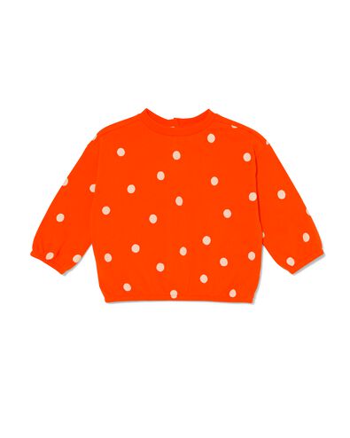 Baby-Sweatshirt, Punkte orange 86 - 33002455 - HEMA