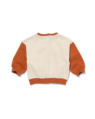 baby sweater met kleurblokken bruin - 33179540BROWN - HEMA