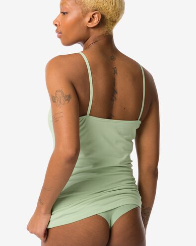 débardeur femme stretch coton vert clair XXL - 19610567 - HEMA